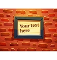 brick wall with frame vector image