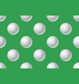 golf balls seamless pattern on green background vector image