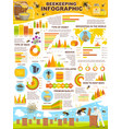 beekeeping industry infographic poster for apiary vector image vector image