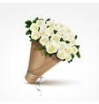 bouquet of white roses isolated vector image