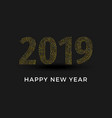 inscription 2019 isolated on black background vector image
