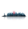 New york city skyline with twin towers world Vector Image