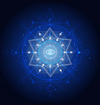 sacred or mystic symbol on abstract background vector image
