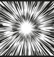 comic manga radial lines with speed effect vector image