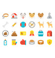 cute dog related icon set such as collar pet vector image vector image