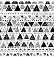 seamless pattern with ethnic tribal boho triangle vector image vector image