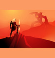 zeus versus cronus vector image vector image