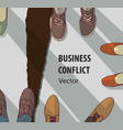 abstract business conflict relationship collapse vector image vector image