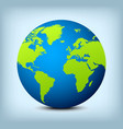blue and green globe icon vector image
