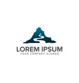 mountain road logo design concept template vector image