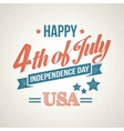 retro typography card independence day vector image