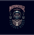 vintage rider skull t shirt graphic design vector image