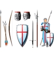 crusader set vector image vector image