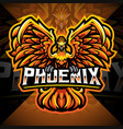 phoenix esport mascot logo design vector image
