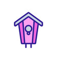 bird house icon isolated contour symbol vector image