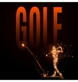 golf player poly vector image vector image