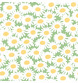 seamless floral pattern with chamomiles vector image