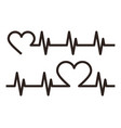 heartbeat icons vector image vector image