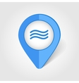 water waves map pin icon vector image