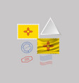 postage stamp with image new mexico state vector image vector image