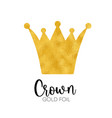 queens or kings crown logo golden corona vector image vector image
