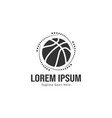 basketball logo template design minimalist vector image