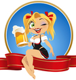 oktoberfest girl vector image