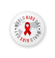 world aids day emblem vector image
