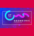 colorful geometric background fluid shapes vector image vector image