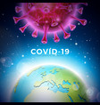covid19-19 coronavirus outbreak design with virus vector image vector image