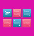 set of modern editable square web templates vector image