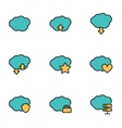 trendy flat line icon pack for designers vector image