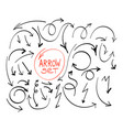 arrows circles and abstract doodle writing design vector image