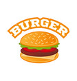 logo burger vector image