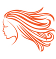 orange hair vector image