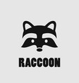 raccoon face logo vector image