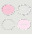 filigree paper cut frames with long shadows vector image vector image