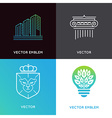 set of logo design templates and emblems vector image