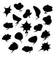 stickers of black speech bubbles set empty vector image