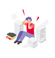 deadline isometric icon vector image vector image