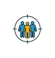 focus group icon outline filled creative element vector image vector image