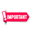 important edge label for web shop vector image vector image