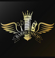 barbershop and hair salon symbol goldensors vector image