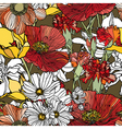 seamless pattern with flowers vector image