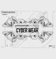 cyberpunk futuristic poster retro vector image