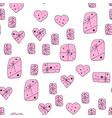 love seamless valentines day line pattern vector image vector image