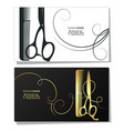 salon beauty and hairdresser business card vector image