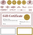 burgundy certificate frame set vector image vector image