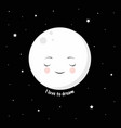 cute cartoon moon vector image