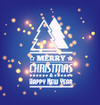 merry christmas and happy new year postcard vector image vector image